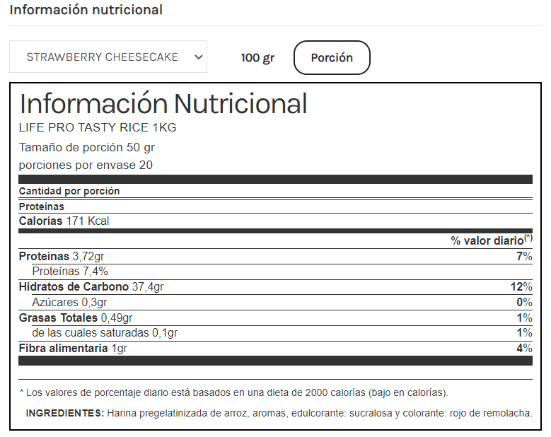 Harina Arroz Cheesecake 1Kg Lifepro - Imagen 3