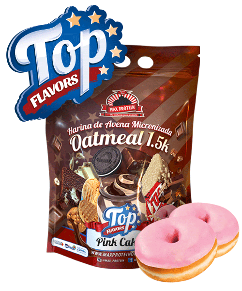 Harina Avena Top Flavors Pink Donut 1,5Kg Maxprotein