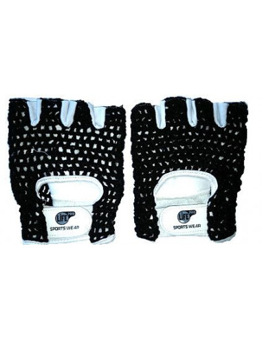 Guantes Con Rejilla Rosas /Negros Talla M Lifepro