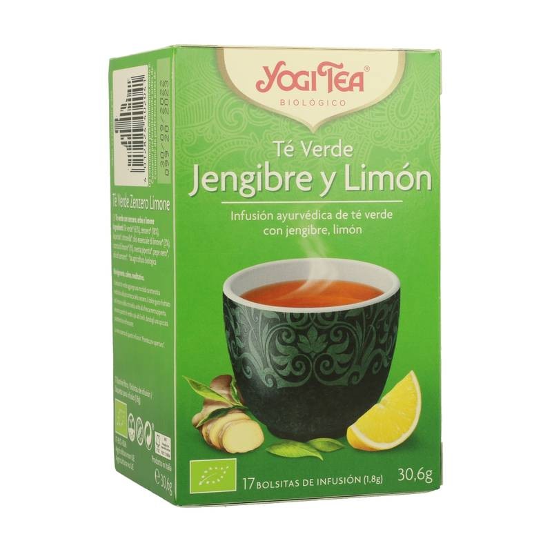 Infusion Yogi Te Verde Jengibre Limon 17 Bolsas Yogitea