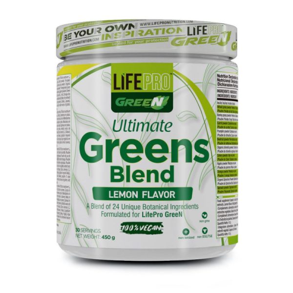 Ultimate Greens Blend Lemon 450G Lifepro