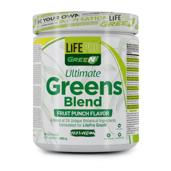 Ultimate Greens Blend Fruit Punch 450G Lifepro