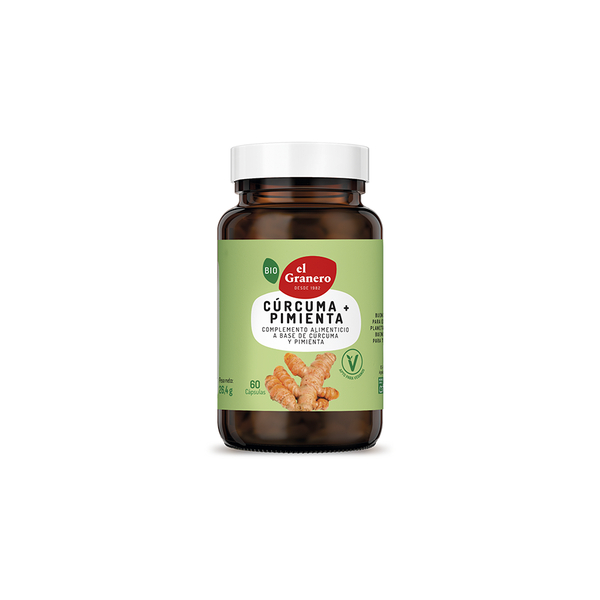 Curcuma+Pimienta Bio 60Caps Elgranero
