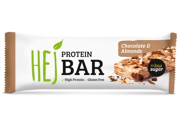 Barrita Proteica Chocolate & Almonds 60G Hej Natural