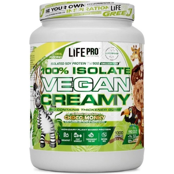Isolate Vegan Creamy Choco Monky 1Kg Lifepro