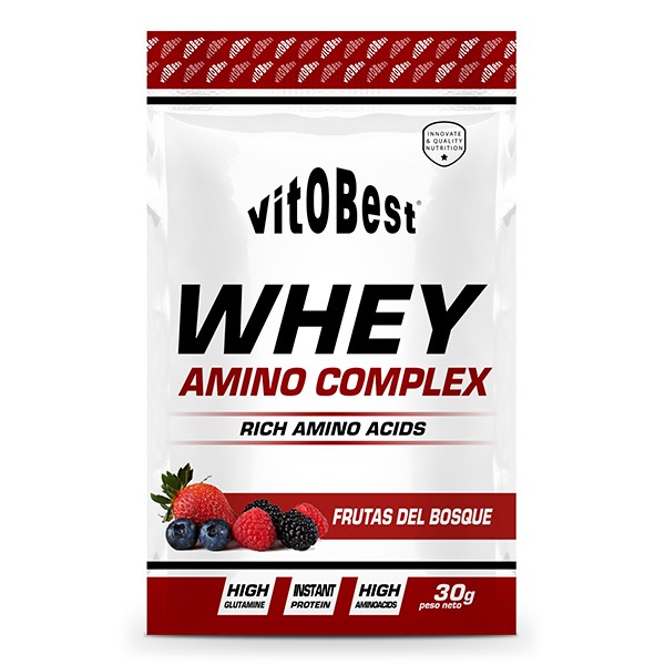 Monodosis Whey Amino Frutas Bosque 30G Vitobest