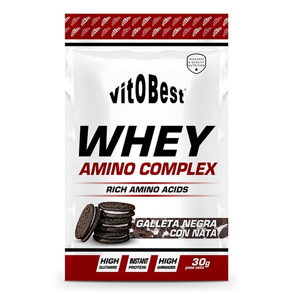 Monodosis Whey Amino Galleta Negra Nata 30G Vitobest