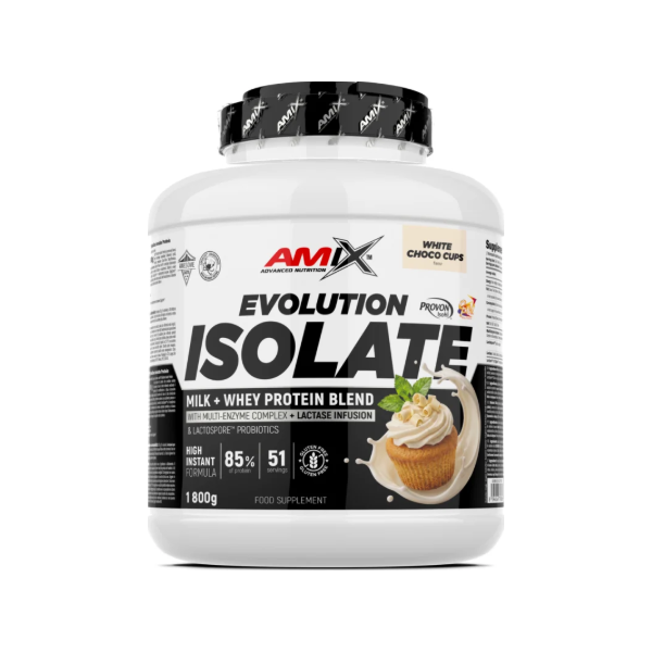 Proteína Evolution Isolate Chocolate Blanco 1.8Kg Amix