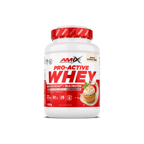Proteína Pro-Active Whey Chocolate Blanco 1Kg Amix