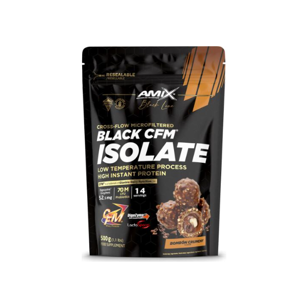 Black Cfm Isolate Bombón Crujiente 500G Amix